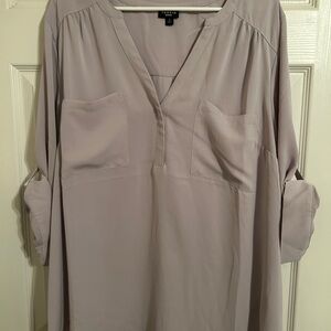 Torrid Light Gray Blouse Size 4